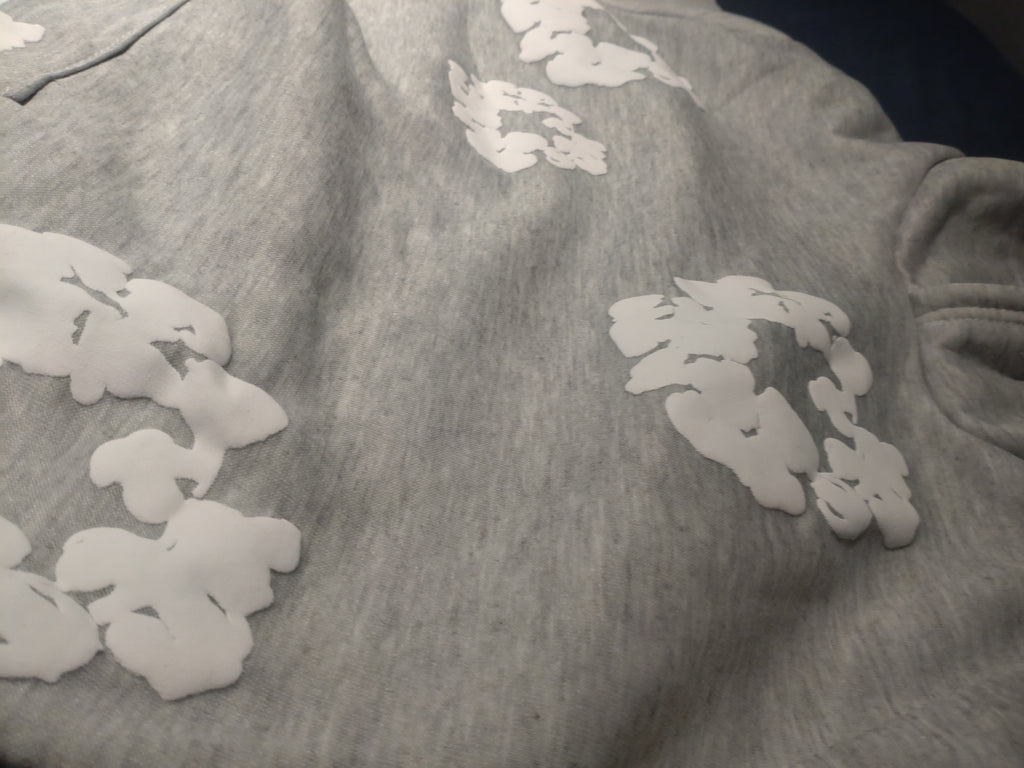 Grey denim tears hodie