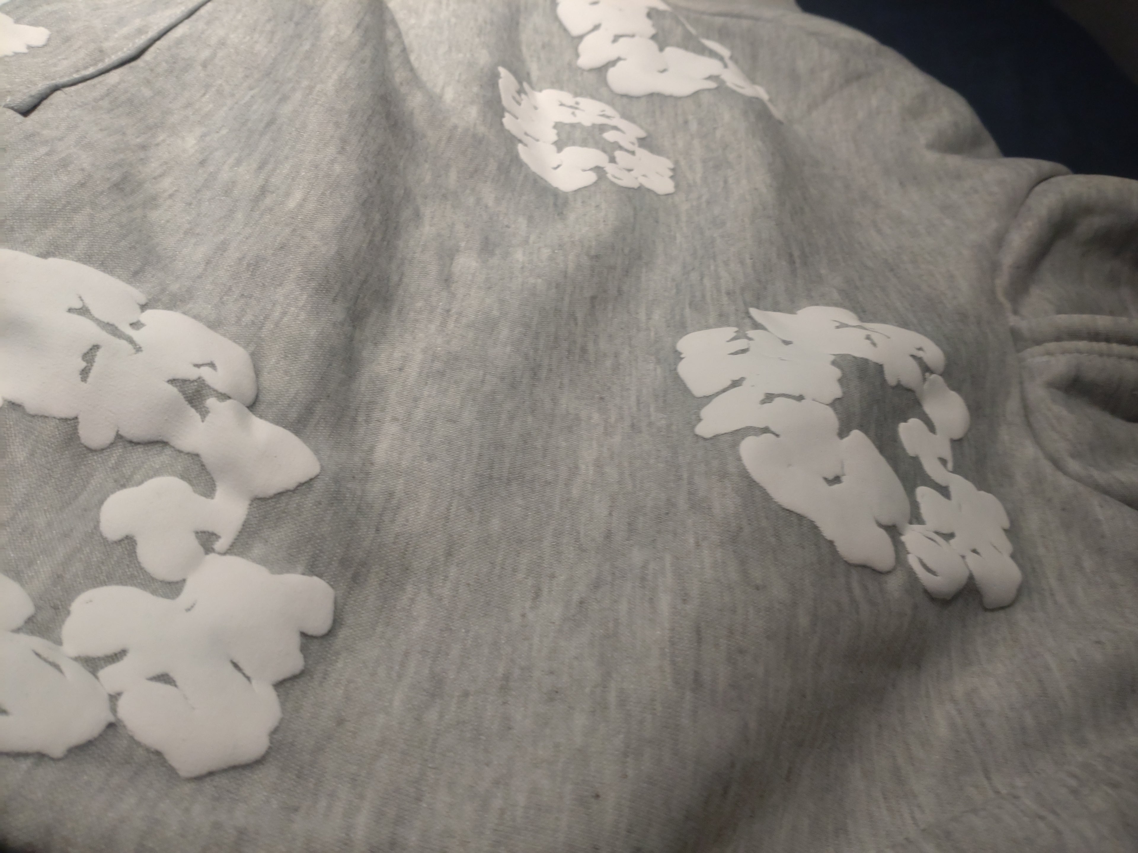 Grey denim tears hodie